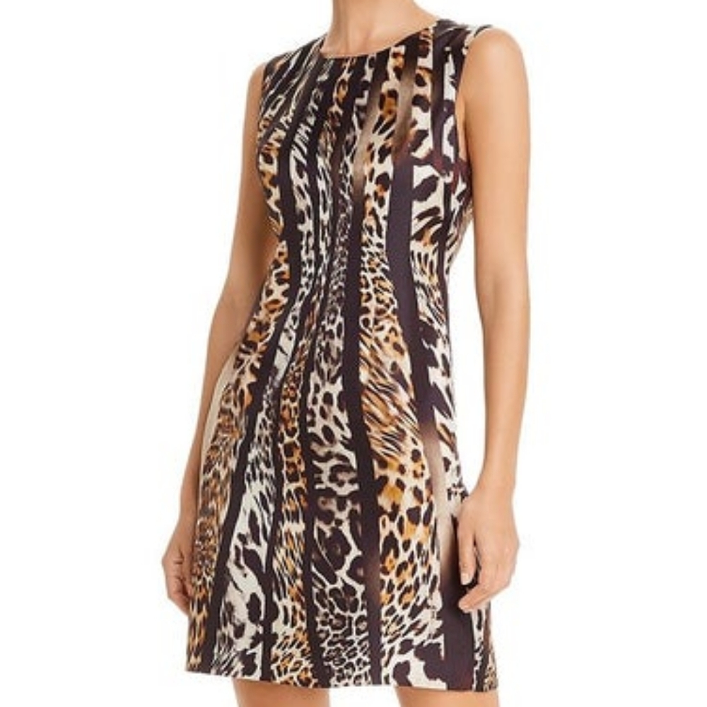 Slimming KOBI HALPERIN 🐆Kerry Animal Print Dress be the wild Cat 😺
